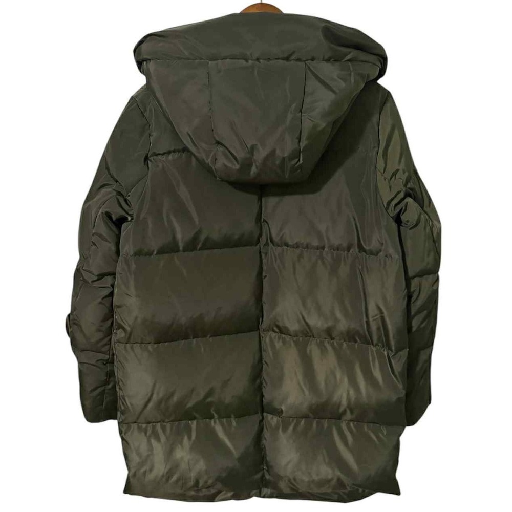 Sam Edelman XS Puffer Jacket Olive Sherpa Lined Hood Down Blend Winter Coa - Picture 6 of 6